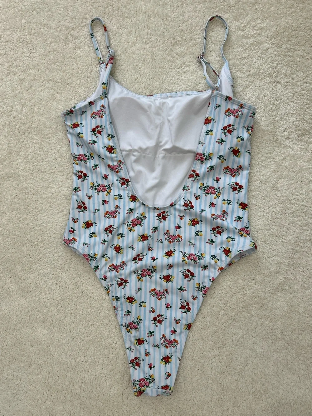 Cotton On Ditsy Floral Cheeky One Piece Swimsuit High Leg Cottagecore Size S NWT
